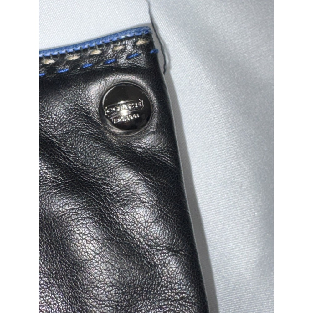 VintageWomen's Coach Black 100% Leather Gloves ,Size 8 -Lined 100% Cashmere - Picture 4 of 15